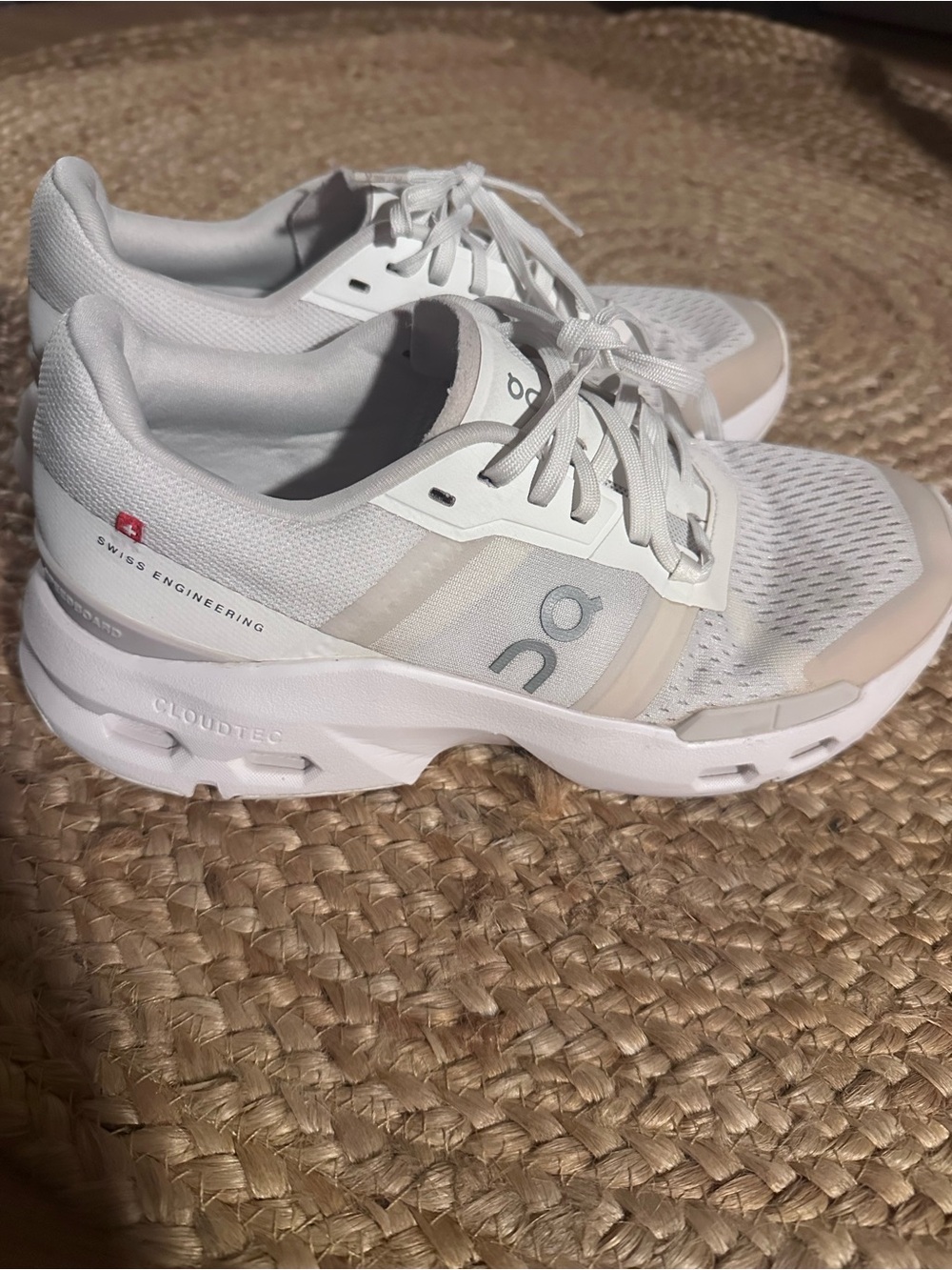 On Running Women's White & Beige CloudTec Running Sneakers